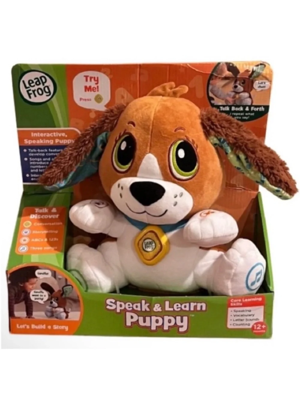 🆕- Leap Frog- Speak & Learn Puppy -Interactive Plush Toy 12mo+ New in Box